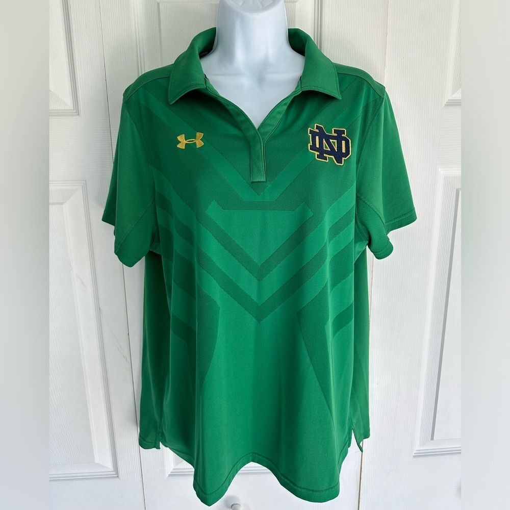 Under Armour Notre Dame Women’s Golf Loose Polo Fighting Irish Athletic XL Women